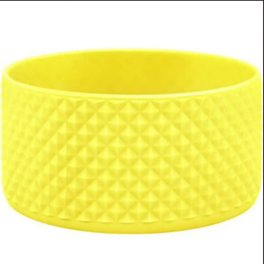 Silicone Yellow Textured Bumper Boot Cover For Tumblers